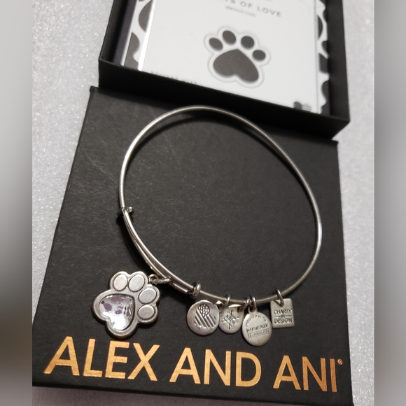 Alex and Ani PAW Prints of Love Bangle - Picture 1 of 3